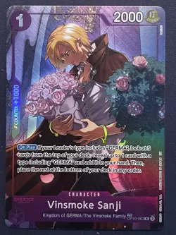One Piece TCG Vinsmoke Sanji OP10-063 TREASURE RARE TR English Near Mint - Image 1