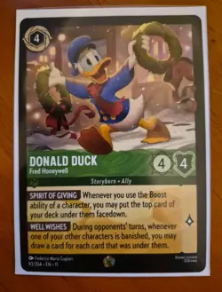 Disney Lorcana Winterspell Donald Duck Cold Foil Legendary - Image 1