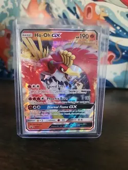 Pokemon Card Ho-Oh GX Full Art Black Star Promo SM57 - Image 1