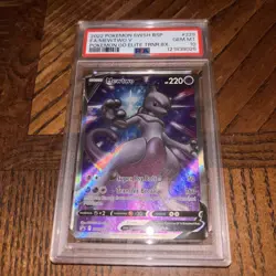 Pokemon TCG Mewtwo v SWSH229 Black Star Promo Full Art Holo Card PSA 10 - Image 1