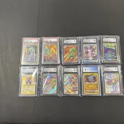 10 Card Pokemon Graded Card Lot PSA And CGC Gardevoir Lycanroc Magneton Keldeo - Image 1