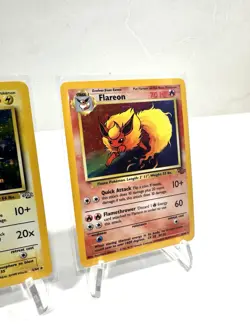 Eevee lution Flareon Jolteon Vaporeon HOLOS 1999 Jungle Pokemon Cards - Mint - Image 5