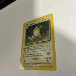RAICHU 14/102 Base Set Holo Rare Vintage 1999 Pokemon TCG Card - Image 3