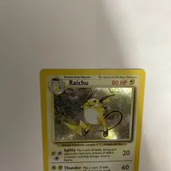 RAICHU 14/102 Base Set Holo Rare Vintage 1999 Pokemon TCG Card - Image 4