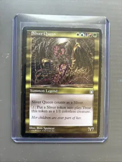 MTG Sliver Queen Card / Played / Stronghold Deck / Lt Wear - Image 1