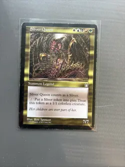 MTG Sliver Queen Card / Played / Stronghold Deck / Lt Wear - Image 4