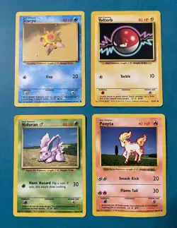 Pokemon TCG 1995 Base Set Lot, Regular, English, HP (4 Cards) - Image 1