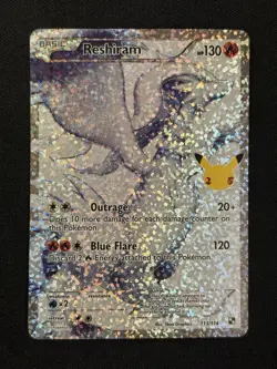 Reshiram 113/114 Full Art Classic Collection Celebrations Pokemon Card - Image 1