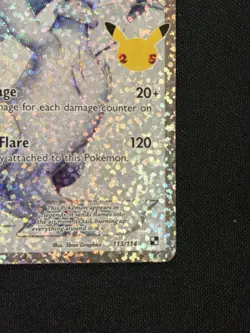Reshiram 113/114 Full Art Classic Collection Celebrations Pokemon Card - Image 4