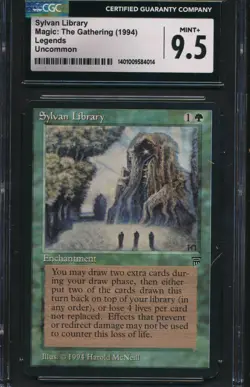 Legends Sylvan Library CGC 9.5 Graded Magic MTG (4014) - Image 1