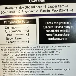 2 Bandai One Piece Card Game ST-26 Monkey D. Luffy Starter Deck 62-Card English - Image 3