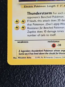 Pokemon TCG Zapdos Fossil Holo Rare Card - Image 5