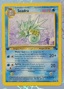 Seadra 42/62 1st Edition Fossil Pokemon Card LP - Image 1