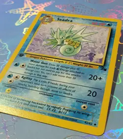 Seadra 42/62 1st Edition Fossil Pokemon Card LP - Image 3
