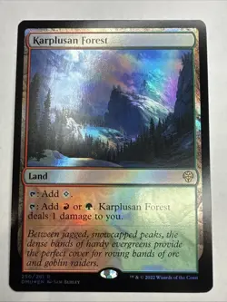 MTG Karplusan Forest Dominaria United Foil Rare Card - Image 1