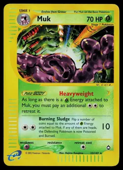 Pokemon Card - Muk Aquapolis 23 Reverse Holo Rare - Image 1