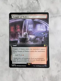 Temple of Malice (Ext Art) MTG WHO | EDH Pioneer Rakdos Scry Dual Land Dalek NM+ - Image 1