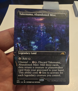 Takenuma Abandoned Mire Kamigawa Neon Dynasty Legendary Land Rare Black Regular - Image 1