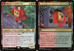 Blaster, Combat DJ // Blaster, Morale Boos The Brother's War Transformers LP MTG - Image 1