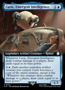 Curie, Emergent Intelligence - Foil Extended Art PIP LP MTG - Image 1