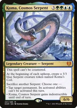 Koma, Cosmos Serpent - Foil Kaldheim LP MTG - Image 1