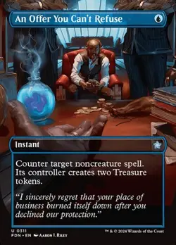 An Offer You Can't Refuse - Foil Extended Art FDN LP MTG - Image 1