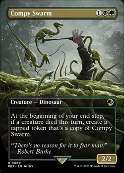 Compy Swarm - Foil Extended Art REX LP MTG - Image 1