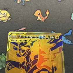 Pikachu and Zekrom GX SM248 NM -Gold Pokemon Card- Black Star Promo (4z) - Image 2