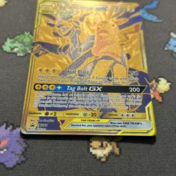 Pikachu and Zekrom GX SM248 NM -Gold Pokemon Card- Black Star Promo (4z) - Image 3
