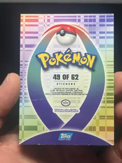 Topps Pokemon Johto Series 1 Sticker Card #214 Heracross 49 Of 62 Dmg - Image 3