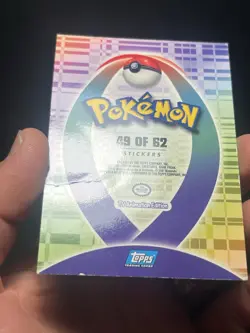 Topps Pokemon Johto Series 1 Sticker Card #214 Heracross 49 Of 62 Dmg - Image 4