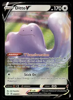 Pokemon TCG Shining Fates #050/072 Ditto V NM - Image 1