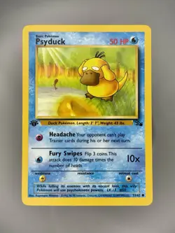 Psyduck 1st Edition 53/62 Fossil NM - Pokemon TCG Card Common - Image 1