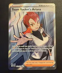 Team Rocket's Ariana 224/182 Ultra Rare Destined Rivals Pokemon TCG - Image 1