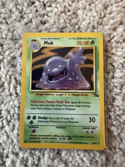 Muk 13/62 Fossil Holo Pokemon Card - Image 1