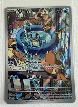 Pokemon Squirtle Illustration Rare 148/142 Sv07 Stellar Crown Holo - Image 1