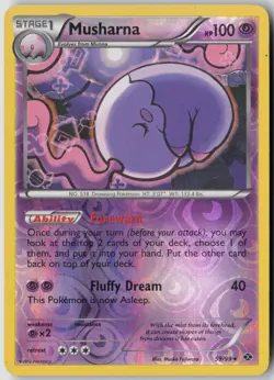 Musharna 59/99 Rare Next Destinies Pokemon Reverse Holo Lightly Played - Image 1