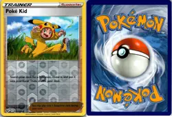 Poke Kid 173/202 Uncommon Sword & Shield Pokemon Reverse Holo Near Mint - Image 1