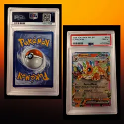 Pokemon Flareon EX 2025 Prismatic Evolutions Scarlet & Violet PSA 10 - Image 1