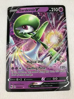 Gardevoir V ULTRA RARE 016/073 Champions Path NM Pokemon TCG Card HOLO 2020 - Image 1