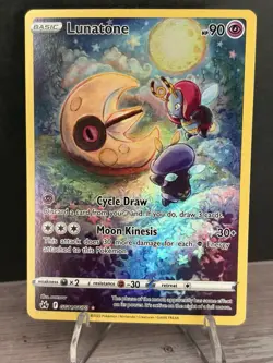 Lunatone GG11/GG70 Crown Zenith: Galarian Gallery Holo Pokemon TCG NM/M FRESH - Image 1