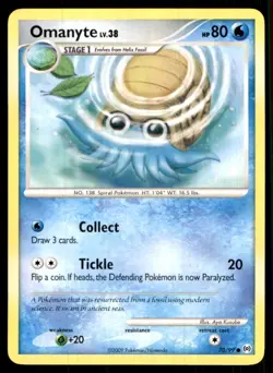 2009 Platinum - Arceus Omanyte Stage 1/Common #70 - Image 1