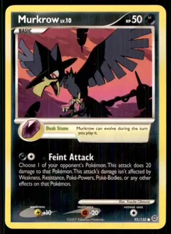 2007 Diamond & Pearl - Secret Wonders Murkrow Basic/Common #95 - Image 1