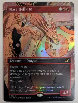 MTG - Nova Hellkite - R - EOE - Borderless Foil - 309 - Image 1