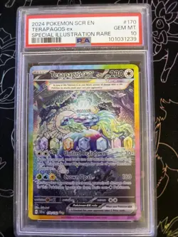 Pokemon TCG Terapagos EX Stellar Crown 170/142 Special Illustration Rare, PSA 10 - Image 1