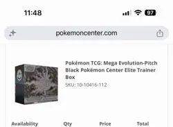 Pitch Black Elite Trainer Box ETB Pokemon Center Exclusive PRE-ORDER - Image 1