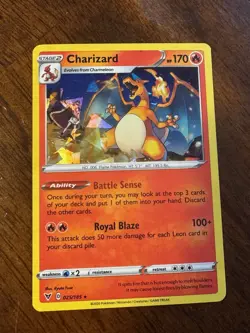 Charizard 025/185 Vivid Voltage Cracked Ice Holo Pokemon TCG NM - Image 1