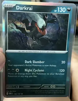 Pokemon TCG Obsidian Flames 136/197 Darkrai Cosmos Holo Exclusive Promo NM - Image 1