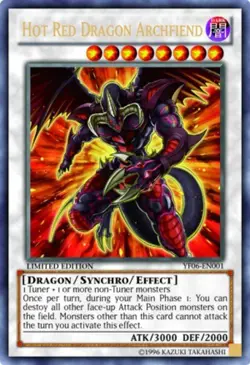 Yugioh! LP Hot Red Dragon Archfiend - YF06-EN001 - Ultra Rare - Limited Edition - Image 1