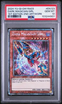 2024 YU-GI-OH! RA03-QUARTER CENTURY BONANZA #EN123 DARK MAGICIAN GIRL PSA 10 - Image 1